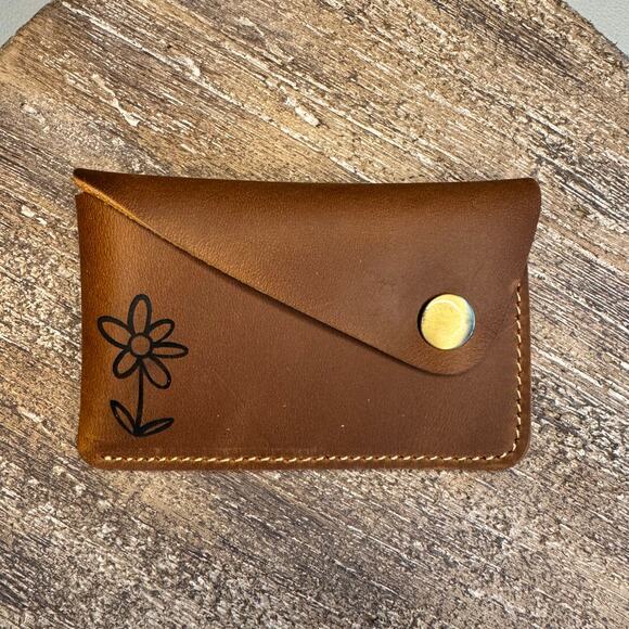 Genuine Leather Wallet  LIGHT BROWN Credit Card Holder Wallet NEW FAST SHIP - Picture 1 of 5